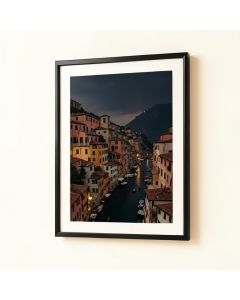 Dark Side Of Portovenere Framed Photographic Print (synthetic illustration; no displayed measurements)