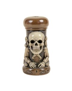 Ebros Gift Gothic Day Of The Dead Graveyard Garnish Meditating Skeleton Salt And Pepper Shaker Set