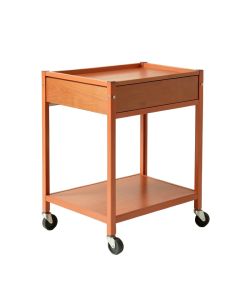 Fern Branch Empty Rolling Workshop Cart - Terracotta (synthetic illustration; no displayed measurements)