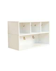 Hill Bluff Wall-Mounted Entryway Organizer Shelf - White