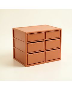 Dawn Brook Small-Parts Storage Drawer Cabinet - Terracotta (synthetic illustration; no displayed measurements)