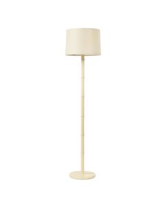 Flint Bridge Floor Lamp With A Plain Fabric Shade - Cream (synthetic illustration; no displayed measurements)