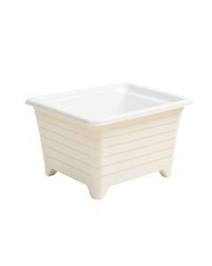 Dune Bluff Empty Raised Planter - White (synthetic illustration; no displayed measurements)