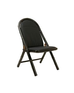 Oak Brook Folding Outdoor Chair - Black (synthetic illustration; no displayed measurements)