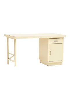 Laurel Crossing Empty Workshop Workbench - Ivory