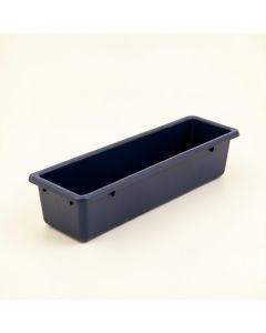 Bay Crest Empty Railing Planter With Integral Brackets - Navy (synthetic illustration; no displayed measurements)