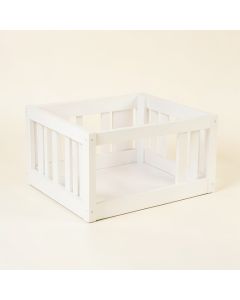 Wren Falls Empty Furniture-Style Pet Crate - White (synthetic illustration; no displayed measurements)