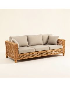 Axtell 4 Piece Teak Sofa Seating Group With Cushions (synthetic illustration; no displayed measurements)