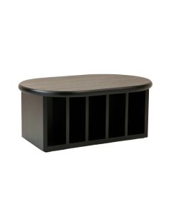 Pine Bend Shoe Storage Bench - Black