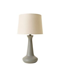 Hazel Brook Table Lamp With A Plain Fabric Shade - Gray