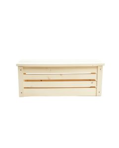 Clay Bridge Narrow Outdoor Storage Bench - Ivory (synthetic illustration; no displayed measurements)