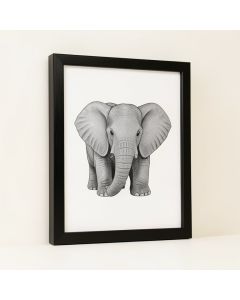 Mattapoisett Playful Elephant Framed Art (synthetic illustration; no displayed measurements)