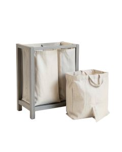 Holly Bridge Laundry Sorting Station With Plain Removable Bags - Gray (synthetic illustration; no displayed measurements)