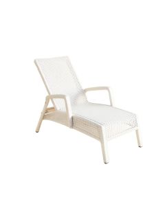 Pine Arc Outdoor Lounge Chair - White (synthetic illustration; no displayed measurements)