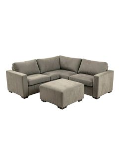 Serra 157 '' Wide Microfiber/Microsuede Right Hand Facing Corner Sectional With Ottoman