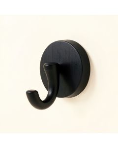 Moss Crossing Wall-Mounted Robe Hook - Black (synthetic illustration; no displayed measurements)