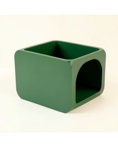 Moss Dell Empty Furniture-Style Litter Enclosure - Green (synthetic illustration; no displayed measurements)