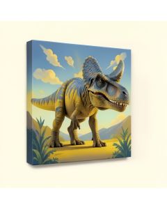 Manette Triceratops Dinosaur Artwork Wall Panel (synthetic illustration; no displayed measurements)