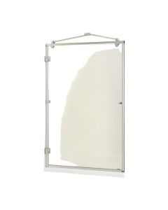 44 '' - 48 '' X 78 '' H Single Sliding Frameless Shower Door (synthetic illustration; no displayed measurements)