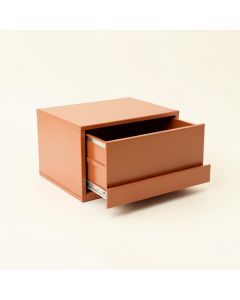 Summit Arc Small-Parts Storage Drawer Cabinet - Terracotta (synthetic illustration; no displayed measurements)