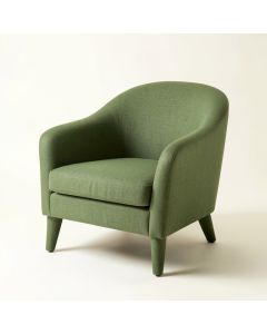 Dune Arc Upholstered Armchair (synthetic illustration; no displayed measurements)