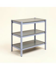 Hudgins 29.5 '' H X 47.2 '' W X 11.6 '' D 3-Tier Shelving Unit (synthetic illustration; no displayed measurements)