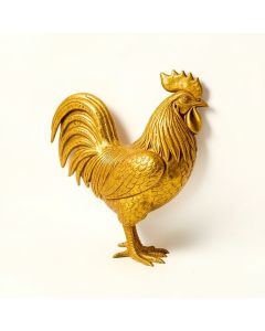 Embossed Metal Rooster Wall Décor (synthetic illustration; no displayed measurements)
