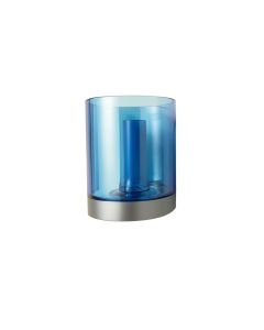 Elm Dell Wall Sconce Mounted On A Plain Wall - Blue