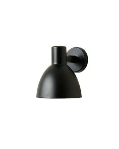 Aspen Bend Wall Sconce Mounted On A Plain Wall - Black (synthetic illustration; no displayed measurements)