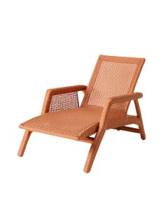 Shore Arc Outdoor Lounge Chair - Terracotta (synthetic illustration; no displayed measurements)