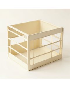 Summit Brook Empty Furniture-Style Pet Crate - Cream (synthetic illustration; no displayed measurements)