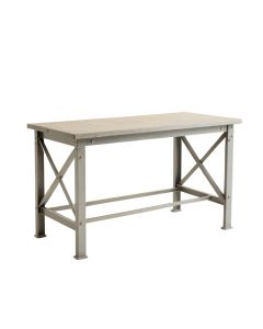 Clay Crest Empty Workshop Workbench - Gray (synthetic illustration; no displayed measurements)