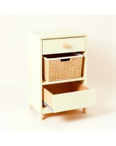 Cliff Bend Freestanding Pull-Out Hamper Cabinet - Ivory (synthetic illustration; no displayed measurements)