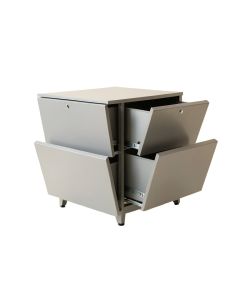 Field Brook Freestanding Pull-Out Hamper Cabinet - Gray (synthetic illustration; no displayed measurements)