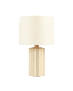 Shore Dale Table Lamp With A Plain Fabric Shade - Cream