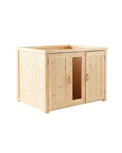 Flint Crest Empty Furniture-Style Litter Enclosure - Ivory