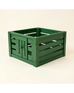 Aspen Brook Empty Furniture-Style Pet Crate - Green (synthetic illustration; no displayed measurements)