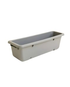 Hazel Branch Empty Railing Planter With Integral Brackets - Gray