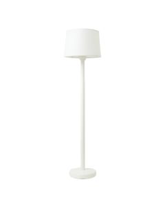 Vale Canyon Floor Lamp With A Plain Fabric Shade - White (synthetic illustration; no displayed measurements)
