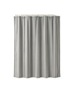 Shore Crest Shower Curtain Hanging Flat From A Plain Rod - Gray (synthetic illustration; no displayed measurements)