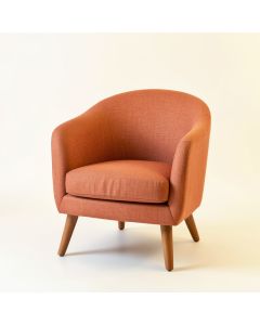 Summit Branch Upholstered Armchair - Terracotta (synthetic illustration; no displayed measurements)
