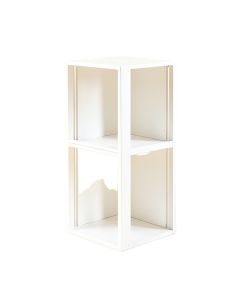Vale Brook Narrow Cubby Tower - White (synthetic illustration; no displayed measurements)