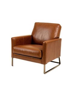 Zara 27.5 '' Wide Top Grain Leather Armchair