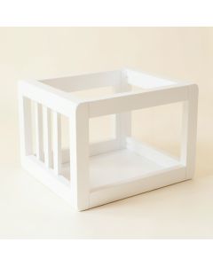 Clay Crest Empty Furniture-Style Pet Crate - White (synthetic illustration; no displayed measurements)