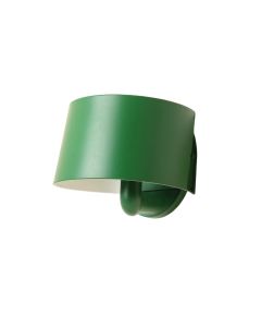 Slate Dale Wall Sconce Mounted On A Plain Wall - Green