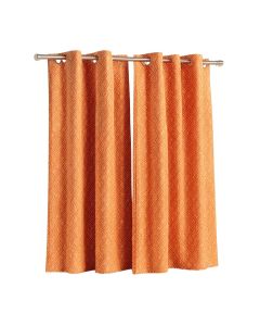 Pattern Iv Geometric Semi-Sheer Thermal Rod Pocket Single Curtain Panel