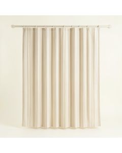 Meadow Canyon Shower Curtain Hanging Flat From A Plain Rod - Ivory (synthetic illustration; no displayed measurements)