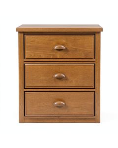 Becnel 3 - Drawer Solid Wood Nightstand In Light Brown (synthetic illustration; no displayed measurements)