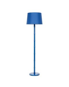 Moss Branch Floor Lamp With A Plain Fabric Shade - Blue (synthetic illustration; no displayed measurements)