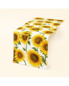 Geoff Sunflowers Print Table Runner (synthetic illustration; no displayed measurements)